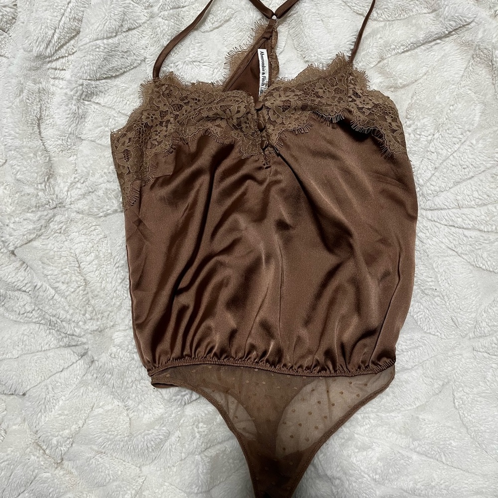 ABERCROMBIE- satin body suit